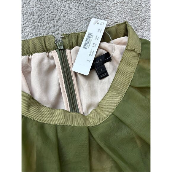 NWT J Crew tulle ball skirt in green Sz 0, $200 B42 - Picture 3 of 6